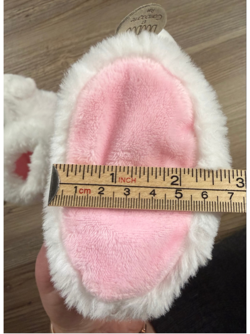 Baby Doudou et Compagnie Lamb Slippers White Pink - Picture 4 of 8